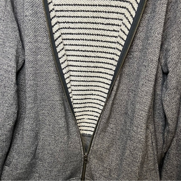 J Jill Cotton Full Zip Sweater Jacket Pocket Gray Sz XL Casual Fall Loungewear - Picture 5 of 9